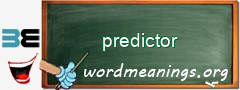 WordMeaning blackboard for predictor